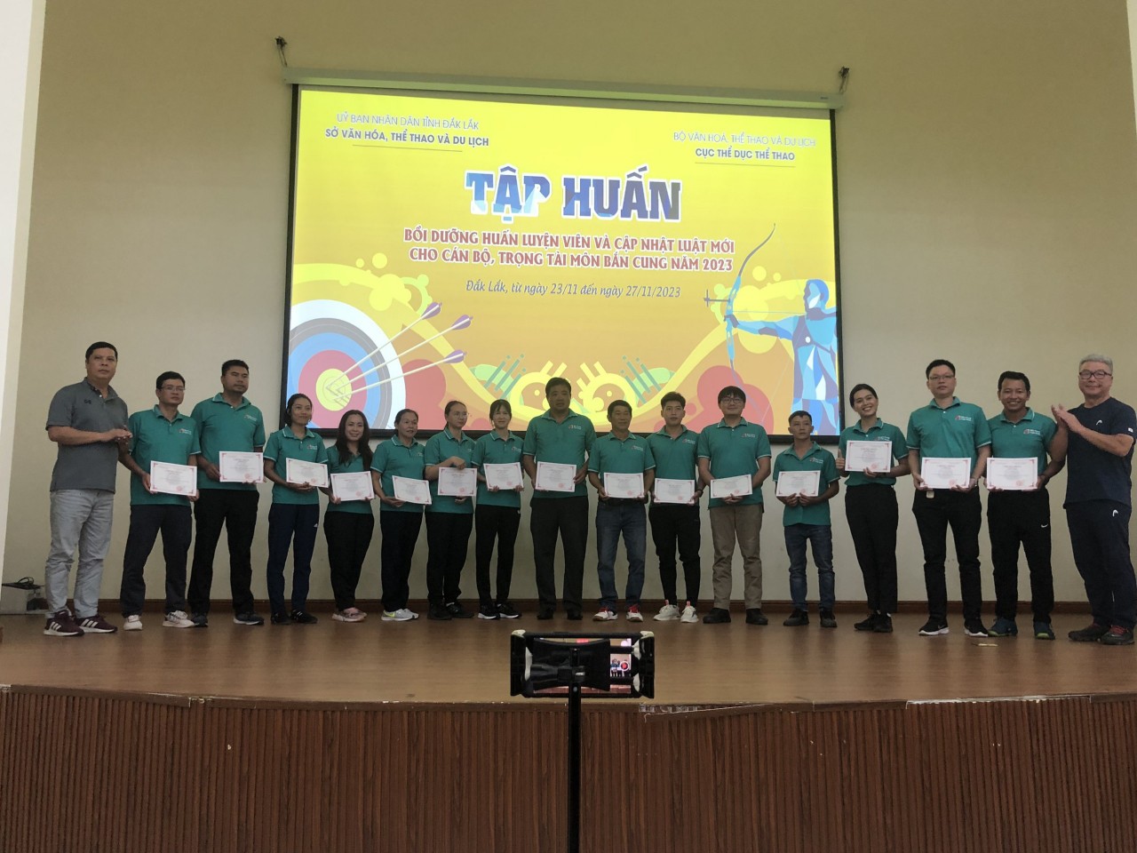 Tập huấn, bồi dưỡng huấn luận viên, trọng tài môn bắn cung
